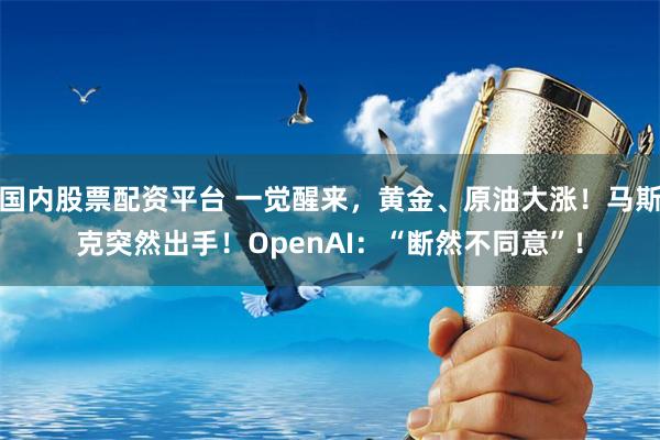 国内股票配资平台 一觉醒来，黄金、原油大涨！马斯克突然出手！OpenAI：“断然不同意”！